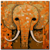 Emblem Elephant Face Painting by Numbers