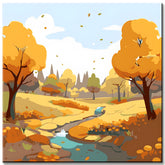 Autumn Garden Painting by Numbers