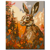 Paint by numbers painting rabbit in the forest