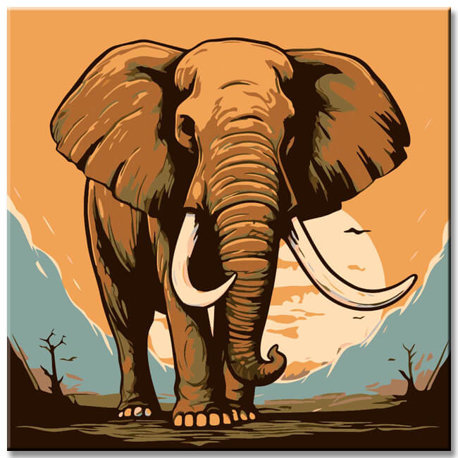 Prehistoric Mammoth - Painting by Numbers