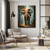 Painting by numbers elephant in portrait