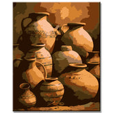 Paint by numbers pottery