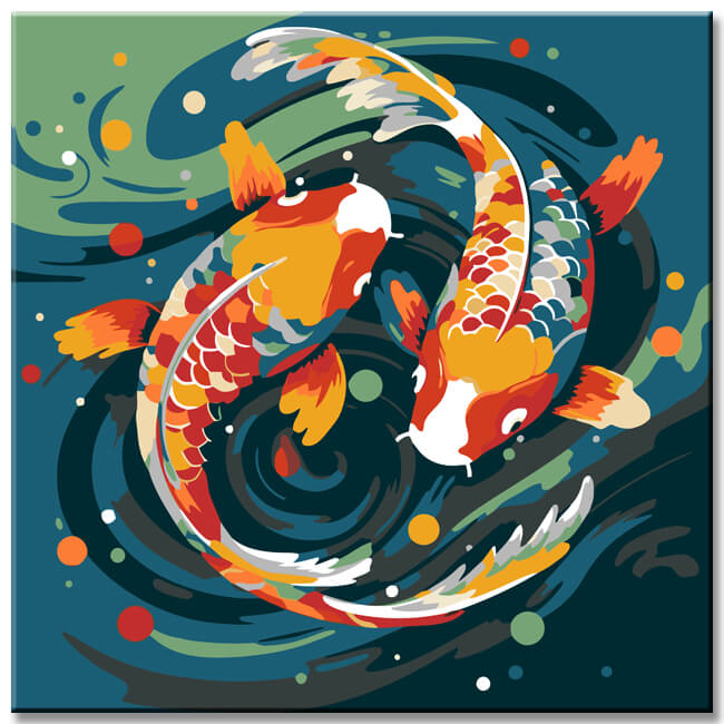 Koi fish - painting by numbers