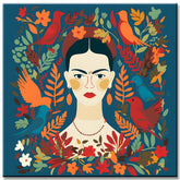 Frida Kahlo in Otomi Style Painting by Numbers