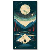 Moonlit Night At The Mountain Lake Painting by Numbers