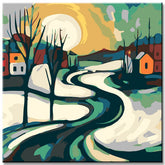 Paint by Numbers for Kids Winter Painting