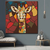 Painting by Numbers Giraffe Abstract Art