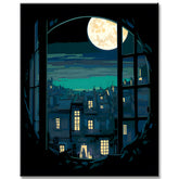 Painting by Numbers Cat in The Moonlight Magic