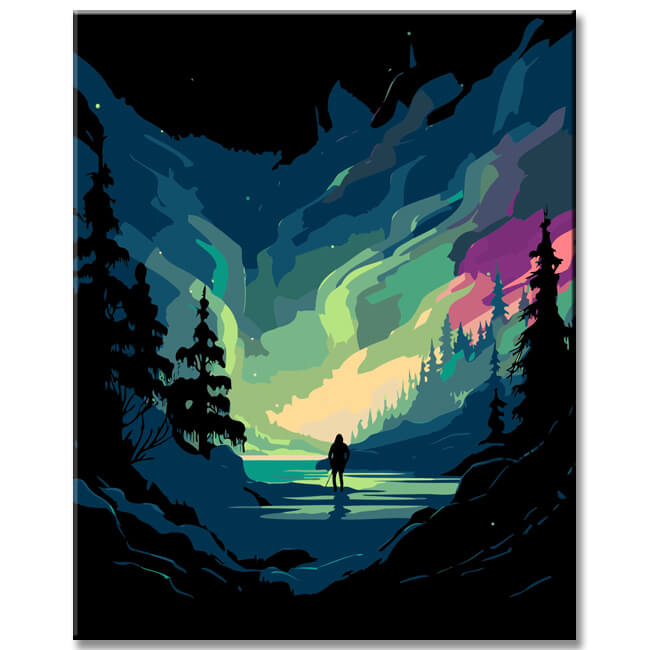 Painting by numbers: Magical Northern Lights
