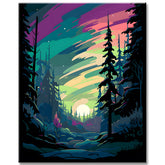 Painting by Numbers Magical Northern Lights