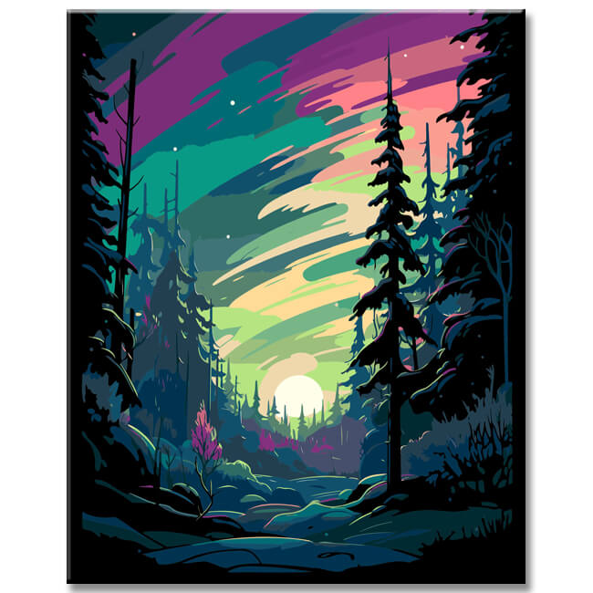 Painting by Numbers: Magical Northern Lights