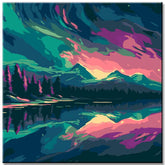 Night landscape - painting by numbers