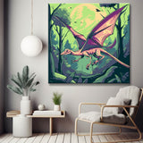 Pterodactyl in the forest - painting by numbers