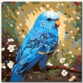 Watercolor bird - paint by numbers