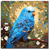 Watercolor bird - paint by numbers