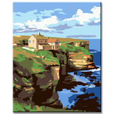 Small Irish village on the coast - painting by numbers