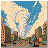 Tornado cyclone - painting by numbers
