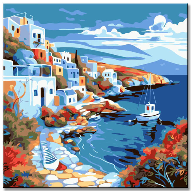 Greek Islands - Painting by Numbers