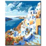Santorini Village Athens - Painting by Numbers