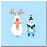 Paint by Numbers Children's Motif Elk and Snowman