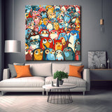Painting by numbers children's motif penguins