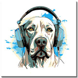 Painting by Numbers Animal Motif Dog with Headphones