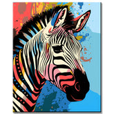 Paint by Numbers Zebra Illustration
