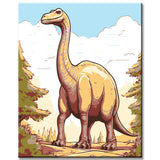 Paint by Numbers Dino Illustration