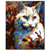 Painting by Numbers White Cat