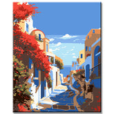 Paint by Numbers White Old Town Painting