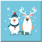 Painting by Numbers for Children Illustration Snow Figures