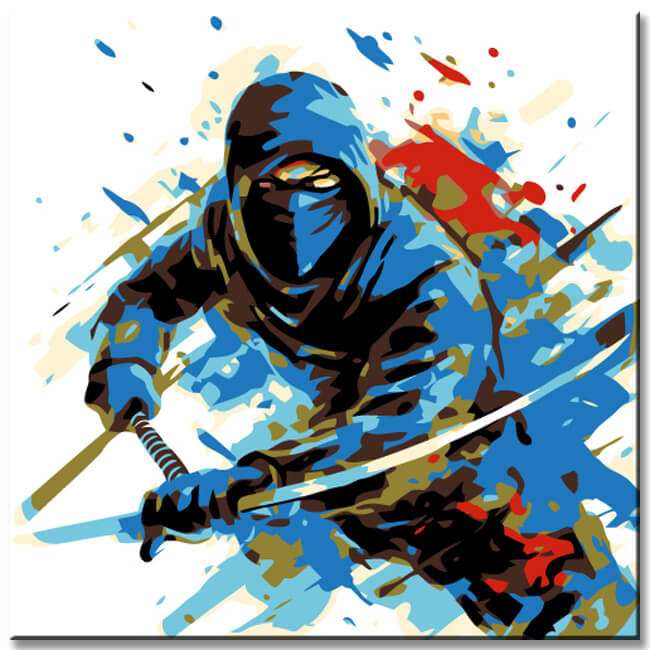 Paint by Numbers Ninja Art