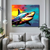 Painting by Numbers Colored Shark