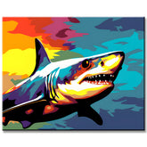 Painting by Numbers Colored Shark