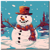 Paint by numbers for kids Snowman