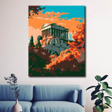 Painting by numbers ancient buildings