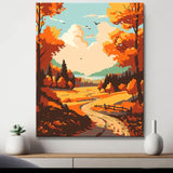 Painting by Numbers Colorful Autumn Trees II