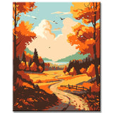 Painting by Numbers Colorful Autumn Trees II