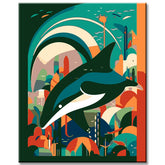 Painting by Numbers for Children Whale