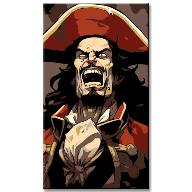 Paint by numbers pirate portrait