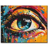 Colorful eyes painting by numbers - shipping from DE