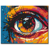 Abstract Art Eyes Painting by Numbers