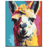 Llama in the style of Andy Warhol - painting by numbers