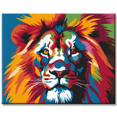 Pop Art Lion Painting by Numbers