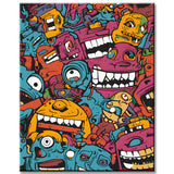 Graffiti inspired Faces Paint by Numbers