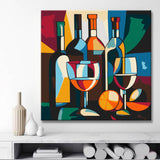Picasso Wine Bottles - Painting by Numbers