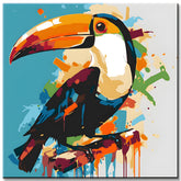 Basquiat Style Toucan Painting by Numbers