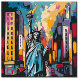 New York City in Picasso Style Painting by Numbers