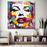 Monroe in Banksy Style Painting by Numbers