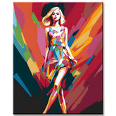 Abstract Fashion Model Paint by Numbers